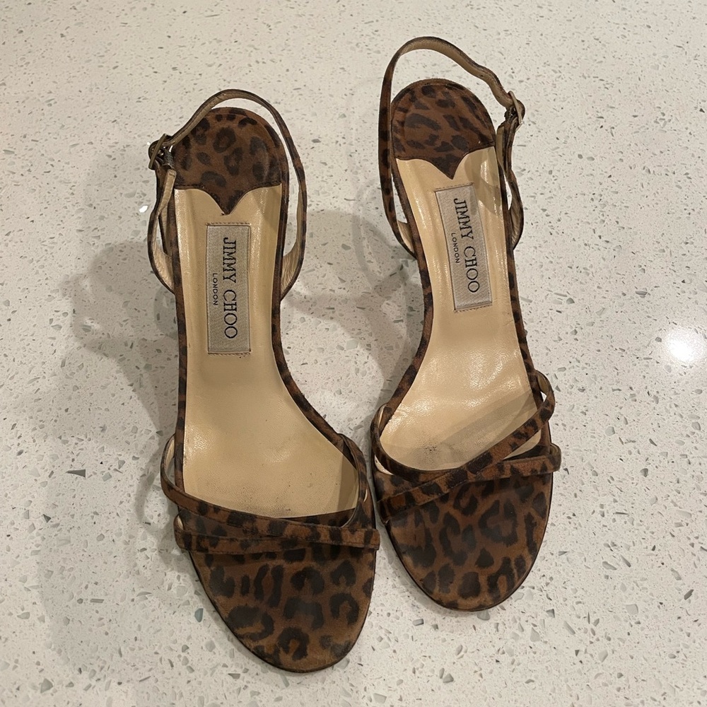 Jimmy Choo Cheetah Heel Sandal